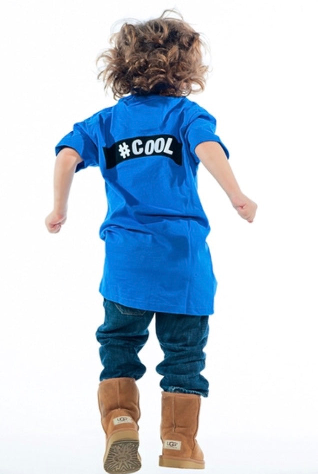 Kids Cobalt Shout Out! Customizable Message Shirt